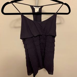 Club Monaco silk top with frills